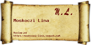 Moskoczi Lina névjegykártya